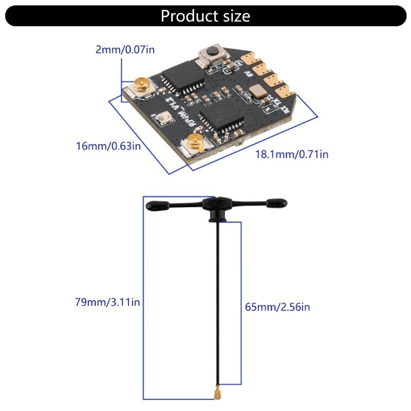 Double Antennae True Diversity System Mini RP4TD-M ExpressLRS Receiver Enhances Signal Stability in Aerial Photography