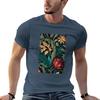 Bold Floral Garden Botanical Print TShirt Work Wear Lightweight Tee
