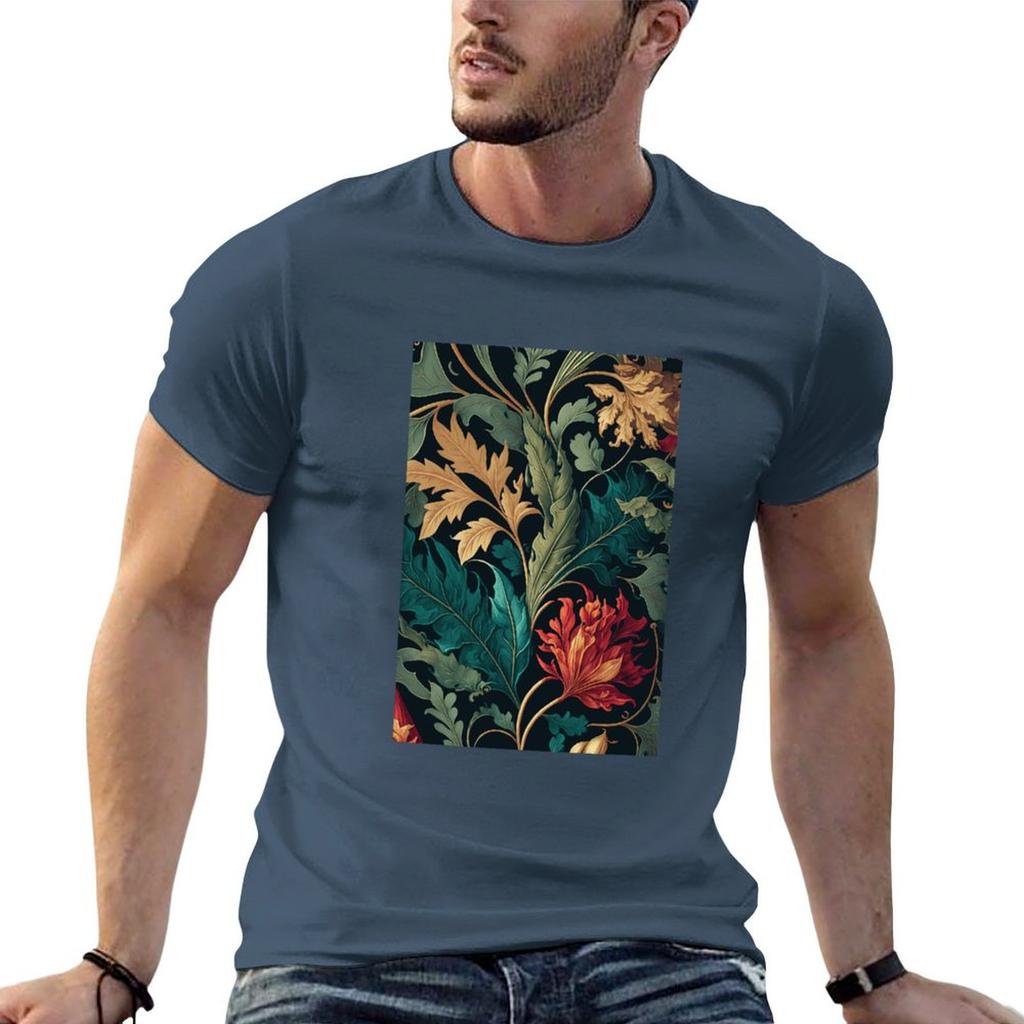 Bold Floral Garden Botanical Print TShirt Work Wear Lightweight Tee