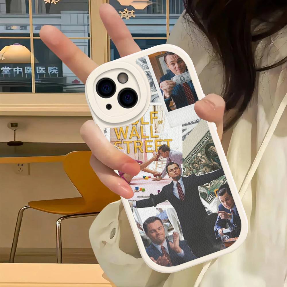 Classic Movie W-Wolf Of W-Wall S-Street Leather Phone Case For IPhone 16 15 14 17 Pro Max 11 12 Mini Plus Soft Shell