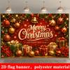 1Pcs Merry Christmas Golden Bells Gifts Decoration Background Winter Backdrop For Photo Studio Photo Booth Party
