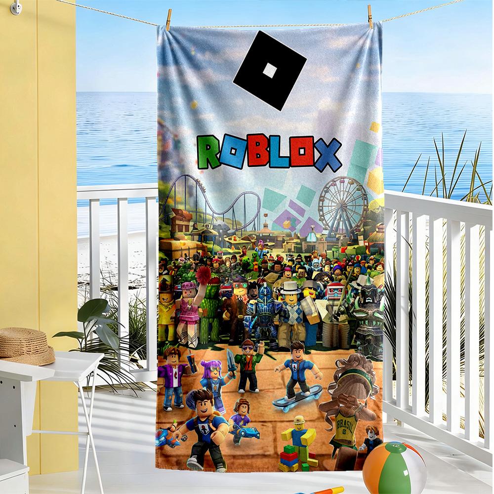Roblox Beach Towel Super Soft & Absorbent Comfortable Lightweight Portable for Swimming,Beach,Camping, Travel, Beach Accessories,Gym