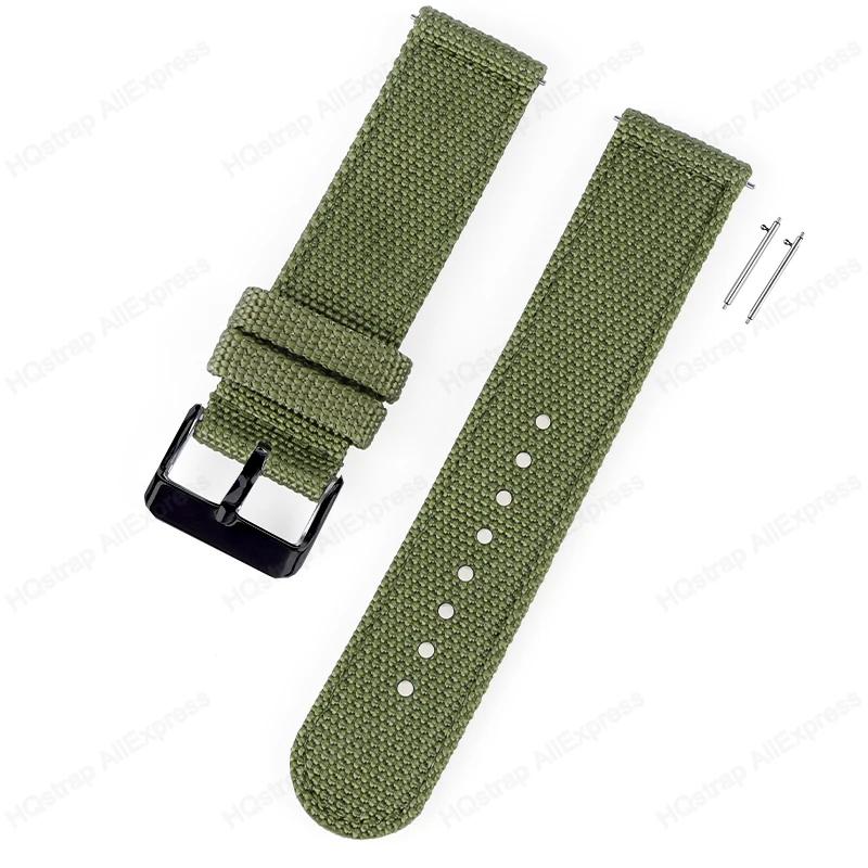 Colorful Nylon Watch Strap Stainless Steel Buckle Universal Replace Bracelet Quick Release Band for Men Women 18mm 20mm 22mm