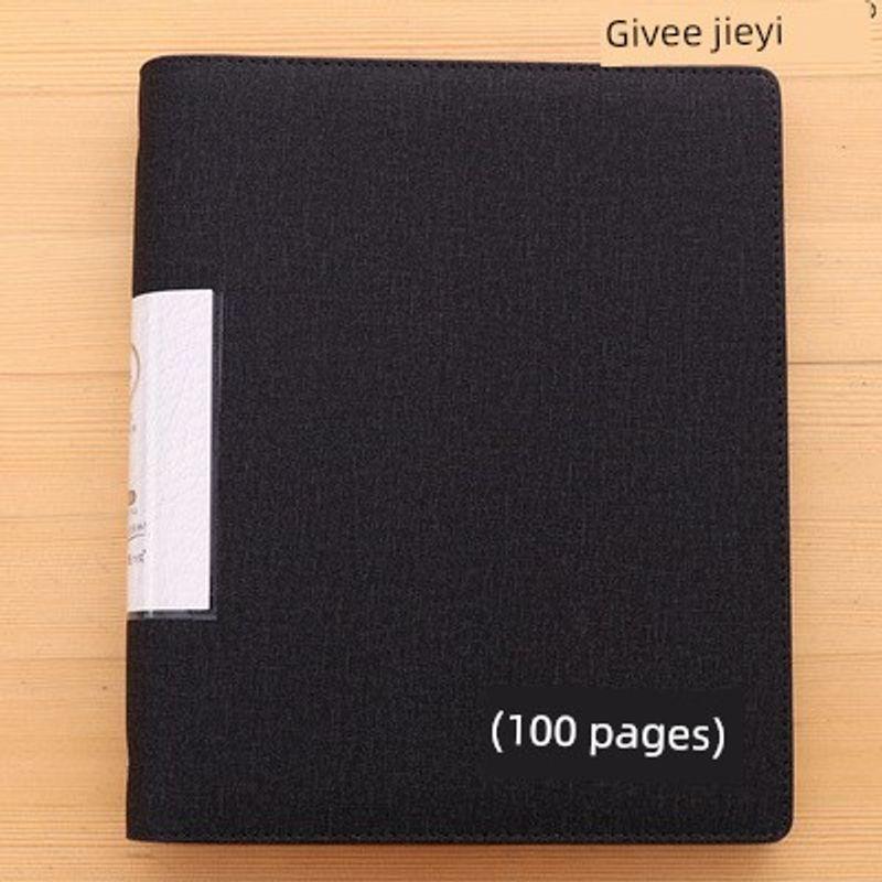 Large Capacity Leather Perforated Loose-Leaf Contract Folder