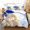 Mystery Anime Bedding Set, Duvet Cover + 2 Pillowcases, Summer Time Rendering Design Comfortable Home Supplies