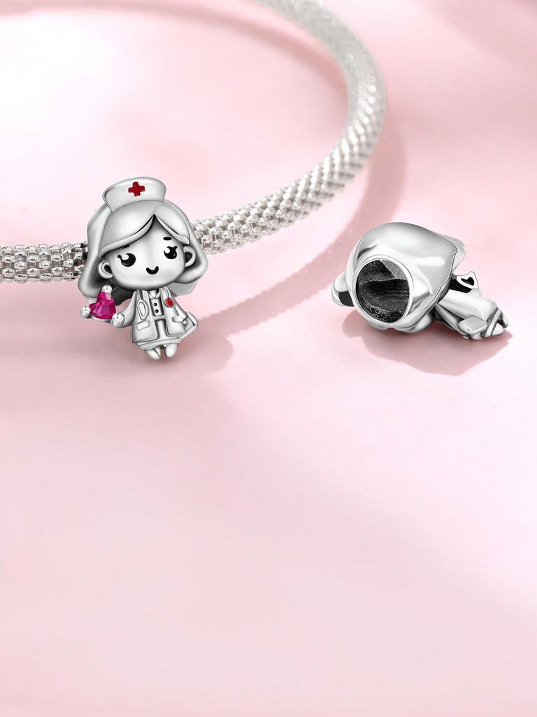 Charm Copper Colors Boy Girl Caring Nurses Bead For Original Bracelet Diy Beads Charms Jewellery Making Gift For Women Styfne