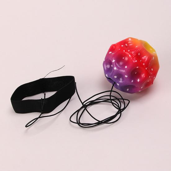 Regenbogen Stressball mit Armbandseil Stressabbau Ball Quetschspielzeug Konzentrationshilfe Anti-Angst Fidget Ball Handentspannung
