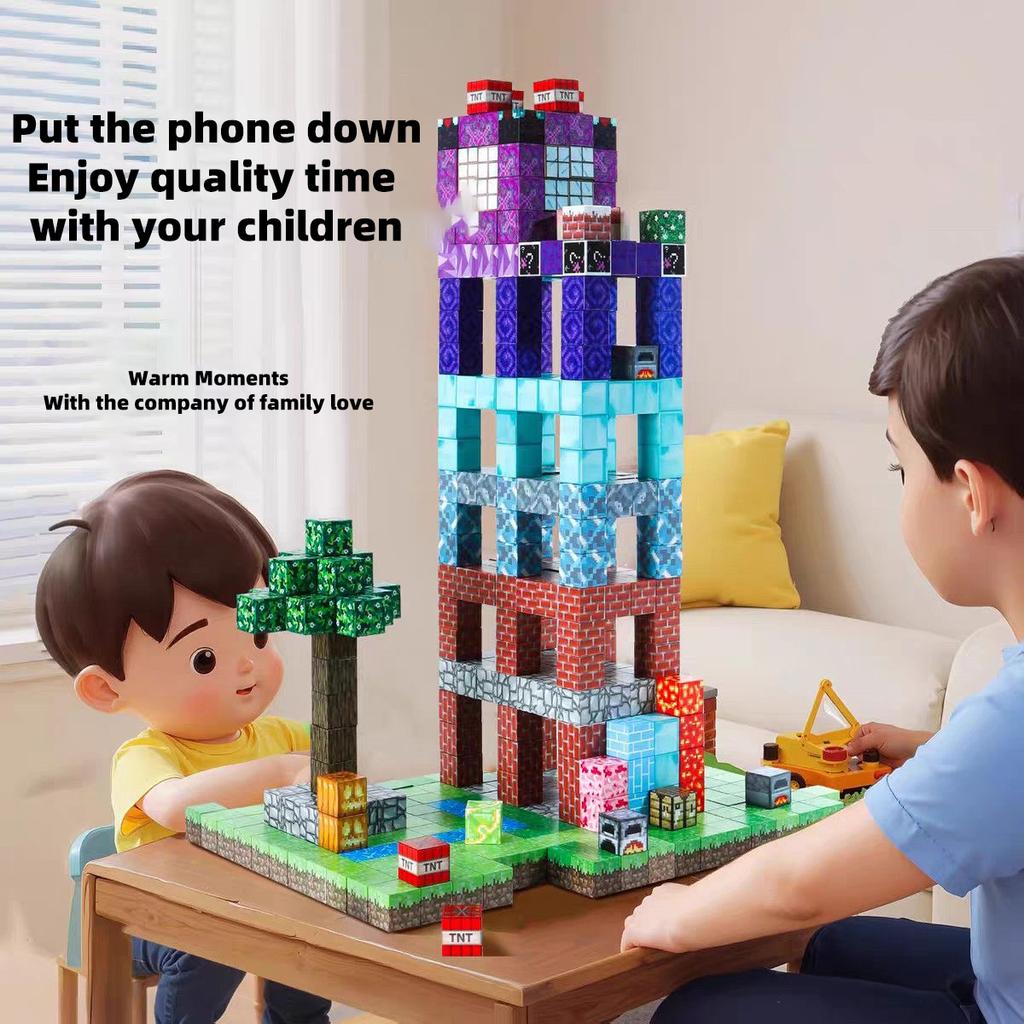 Magnetic World Building Dolls Magnetic Building Blocks Various-Shaped Children'S Educational Magnetic Toys Building Assembly Toy
