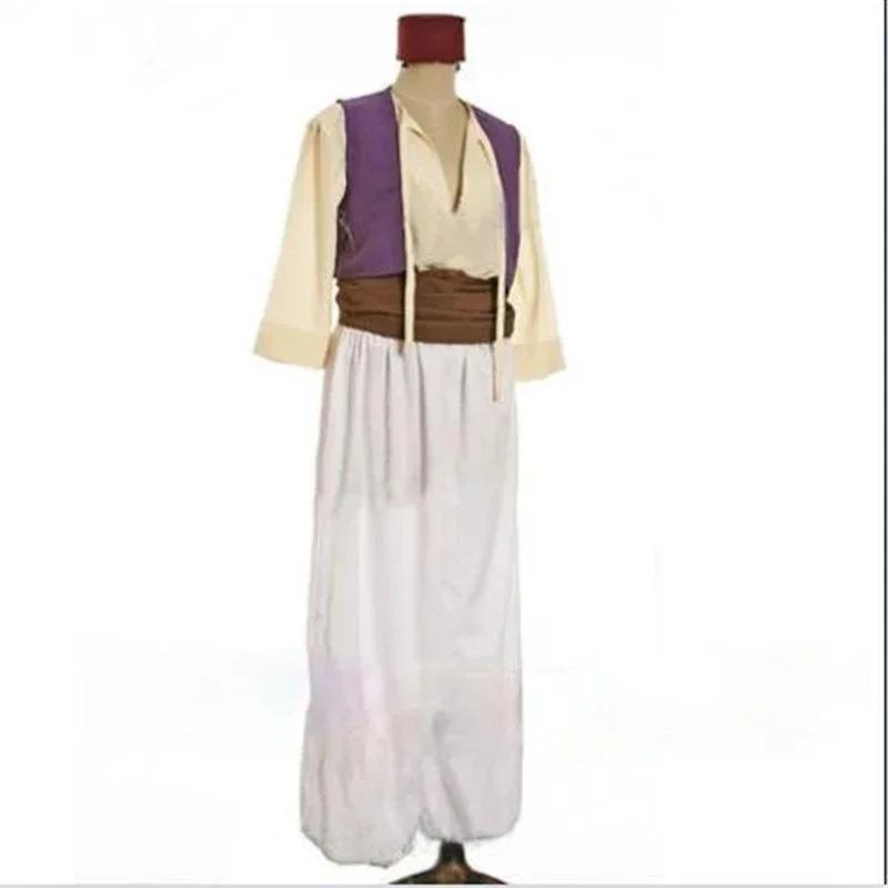 Anime Mythical Prince Aladin for Adults Cosplay Complete Set Clothing Man Dance Party Movie Halloween Cosplay Costume