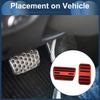 FUELHOOD 2 Stück Aluminiumlegierung Rot Fußachsen-Pedalabdeckung für Honda Step Wagon Step Wagon Spudder RP Serie