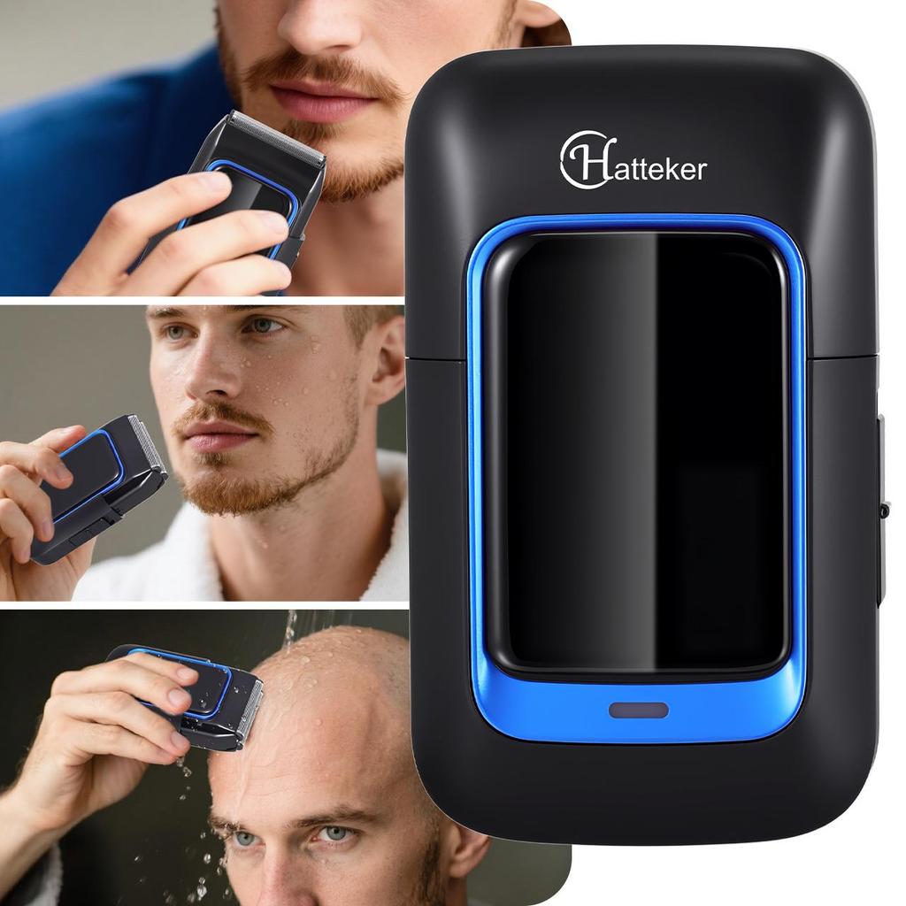 Hatteker Shaver for Men Dual-Head Beard Shaver Razor Reciprocating Ultra Shaving Machine Smooth Clean Shave & Skin Whitening