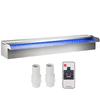 Vevor Fontanna do basenu kaskadowego Prostokątna i Pasek świetlny LED 23,6" x 4,5" x 3,1"