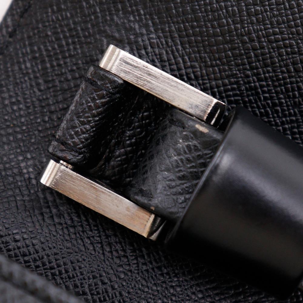 LOUIS VUITTON Selenga Business Bag M30782 Aldoise black Taiga mens Used