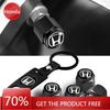 For Honda 5pcs Car Styling For Honda TYPER Civic XR-V HR-V Accord Odyssey Car Metal Key Chain with Wheel Tire Valve Caps Car Acc