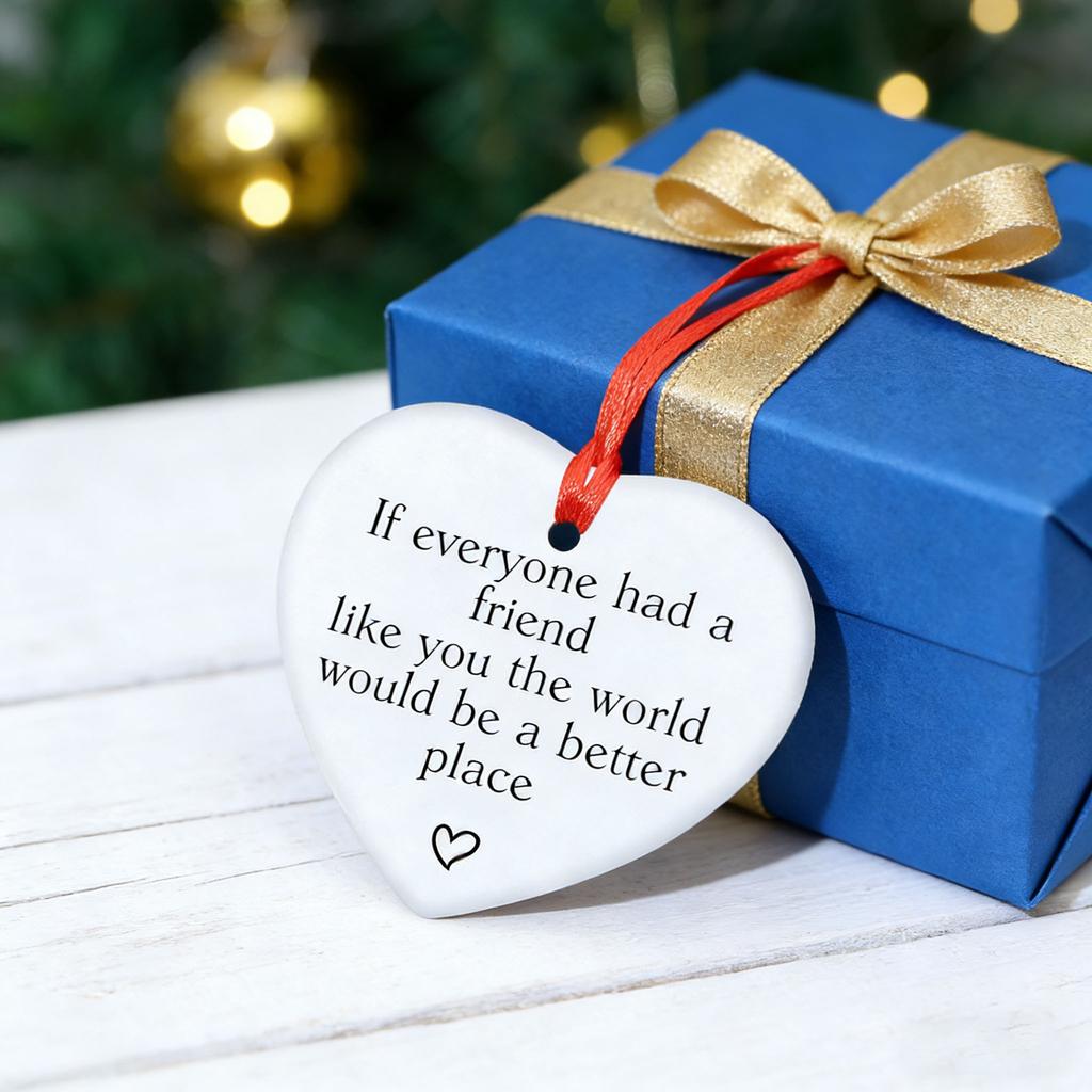 1 Friendship Commemorative Decoration - Gift Pendant - Best Friend Birthday/Thank You Gift, Festive Ribbon Decoration, 2D Flat