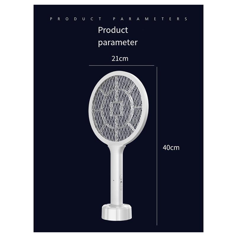 Household Mosquito Swatter USB Rechargeable Mosquito Swatter Indoor Mosquito Trap Fly Swatter Dual Use
