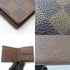 Used LOUIS VUITTON Bifold Wallet Porte BilletsCartes CrÃ©dit Monet N61665 Damier Ebene Brown Accessory