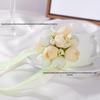 Artificial Flower Ribbon Wrist Corsage for Children's Day, Dance, Wedding Bridesmaid, or Bride