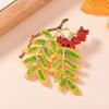 Artistic Enamel Autumn Leaf Pin Jewelry Combining Vintage Aesthetics and Natural Accent for a Distinctive Look