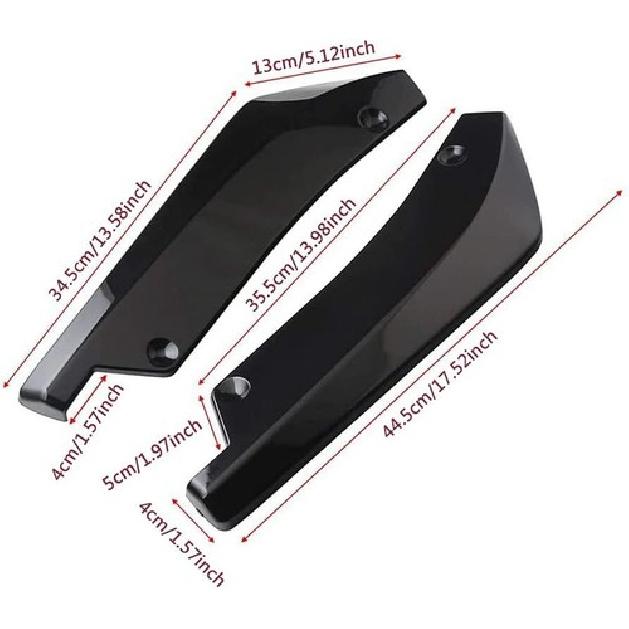 Fit Honda Car Black Rear Bumper Guard Diffuser Splitter Accessories