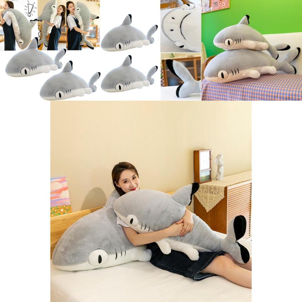 Cute Shark Cat Plush Toy Pillow For Kids Soft And Cuddly, Perfect For Bedtime Snuggles! 70cm-150cm Sizes Available