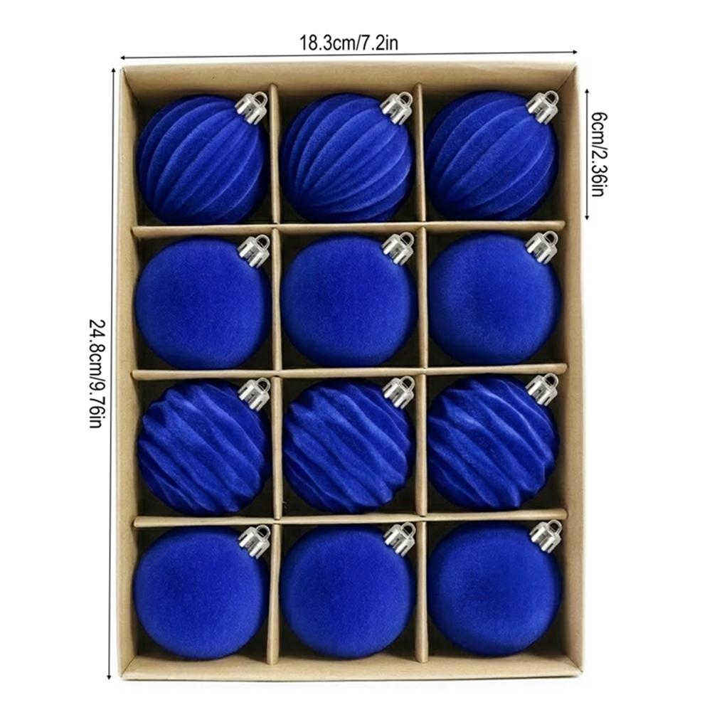 12pcs Pom-pom Ball Christmas Tree Accessories Decoration Ball