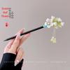 Elegant Retro Tassel Hairpin for Hanfu Updo - Women's Chinese Style Metal Hair Clip