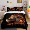 Fiery Lion Head Pattern. Bedding Sets Duvet Cover Sets Duvet Covers Pillowcases(1 * Duvet Cover 2 * Pillowcases Without Duvet Insert)