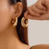 6pc Set Simple Personality Gold Color Irregular Geometry Water Drop C Shape Stud Earrings for Women Jewelry Sets Accessory Gifts