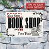 1pc 12x8 Inch Aluminum 2D Flat Wall Decor Personalized Metal Christmas Gift Book Shop Sign Room Customizable