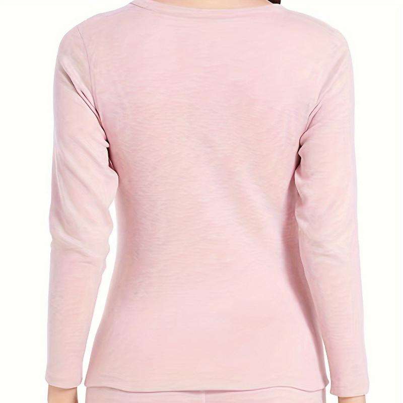 1 Stück Herbst/Winter Damen Warmes Unterwäsche-Set mit Fleece und Samt-Cardigan