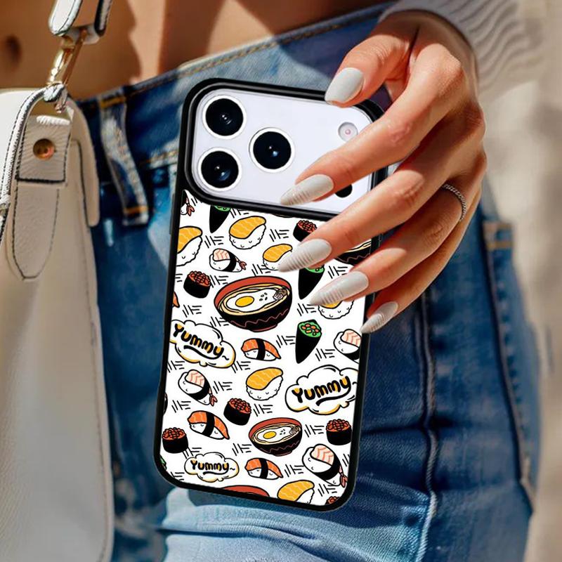 Food Sushi Phone Case For iPhone 17 Air 14 15 13 12 Max Cover For Apple 14 15 16 16e 11 Pro Max Plus Coque