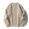 Solid Color Lazy Style Thick Needle Heavy Round Neck Sweater Men's Autumn and Winter Trendy Brand Retro Sweater Loose Casual Jacket