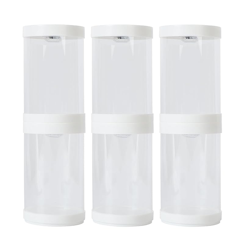 

[Queen-b] figure display case set of 6 clear transparent collection stand stand 13×8cm LED light cylinder storage toys hobby character decoration