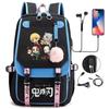 Sun Man Ghost Destroy Peripheral Backpack Large Capacity Teen Student School Bag USB Interface Computer Bag Travel Bag