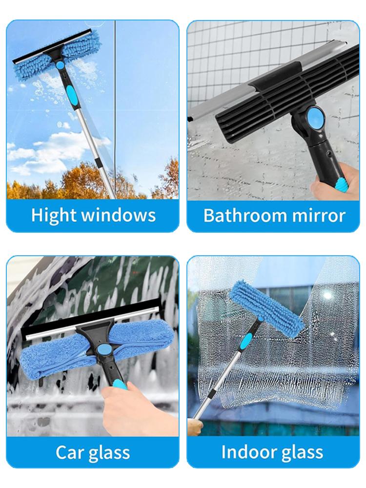 100CM-420CM ausziehbarer Spleißstab Bodenabzieher Haushaltsfensterreiniger Wischer Glasabzieher Fensterwischer Heimreinigungswerkzeuge