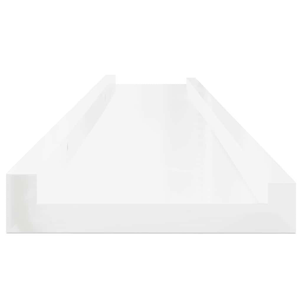 Wall Shelves 4 pcs High Gloss White 100 x 9 x 3 cm