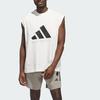 adidas sports simple and comfortable sleeveless loose tank top, unisex, white