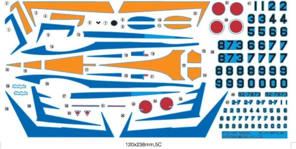 Doyusha JASDF Sabre Blue Impulse Plastic Model 1/72 F-86F (Airplane)