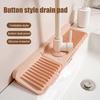 Foldable Silicone Faucet Mat Kitchen Sink Splash Guard 6 Degrees Slope Button Closure