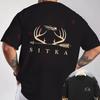 T-shirt Moto Stampa Antler & Arrow Caccia al Cervo Sitka Gear Stampa Double-Sided Estiva da Uomo Manica Corta