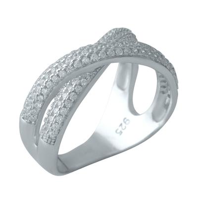 Silverring med cubic zirconia (2001409) 4,4 gr. 925 prover