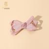 Korean Handmade Pink Bow Hair Clips for Girls