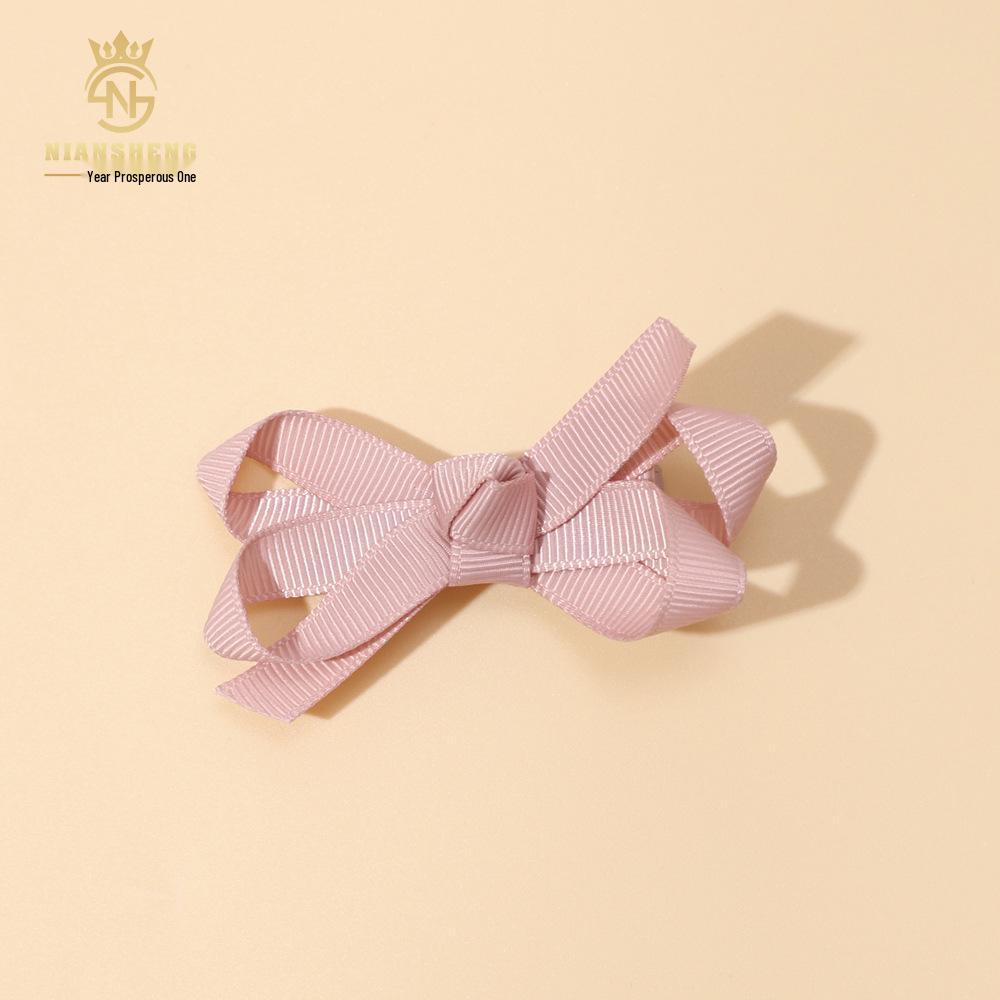 Korean Handmade Pink Bow Hair Clips for Girls