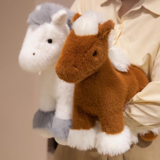 Little Pony Plush Toy Adorable Foal Stuffed Animal Doll Soft Realistic Horse Plushie Christmas Birthday Gifts for Children Friends Family