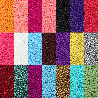 1000 Stück/Los 2 3 4 mm Bunte Glas-Samenperlen Runde Lose Abstandshalterperlen Für Schmuckherstellung DIY Armband Halskette Zubehör