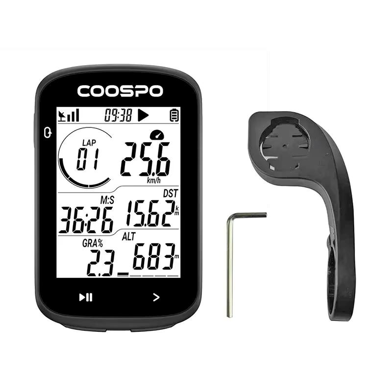 COOSPO CS300 Wireless Bicycle Computer GPS Bike Speedometer Odometer 2.6in for Strava TP Bluetooth ANT+ Slope Altitude APP Sync