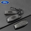 Autoaufkleber Ford Zinklegierung Leder Auto Schlüsselhülle Abdeckung Schutzschale Für Ford Fusion Mondeo Mustang F-150 Explorer Edge 2015