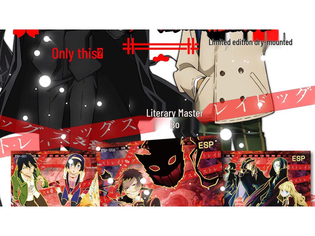 Kolekcjonerskie karty wymienne Bungo Stray Dogs - Dazai Osamu, Nakahara Chuuya, Akutagawa Ryunosuke Gadżety Anime