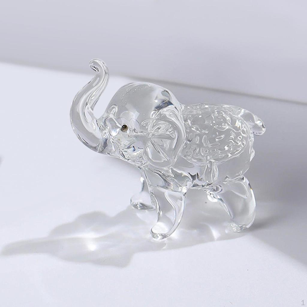 Elephant Figurine Animal Sculpture Family Friends Gift Table Centerpoece for Bookshelf